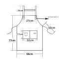 Kitchen Cooking Aprons With Pockets Adjustable Waterproof Canvas Apron Foldable Wear-resistant Overalls For Home Kitchen Garden.