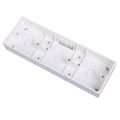 3 Gang PVC Back Box for Gang Switches and Sockets - Perfect Fit for Electrical Gang Switch and Gang Socket Installation. 