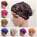 Muslim wear Black hijab inner cap for women synthetic soft cotton (10 Pics). 