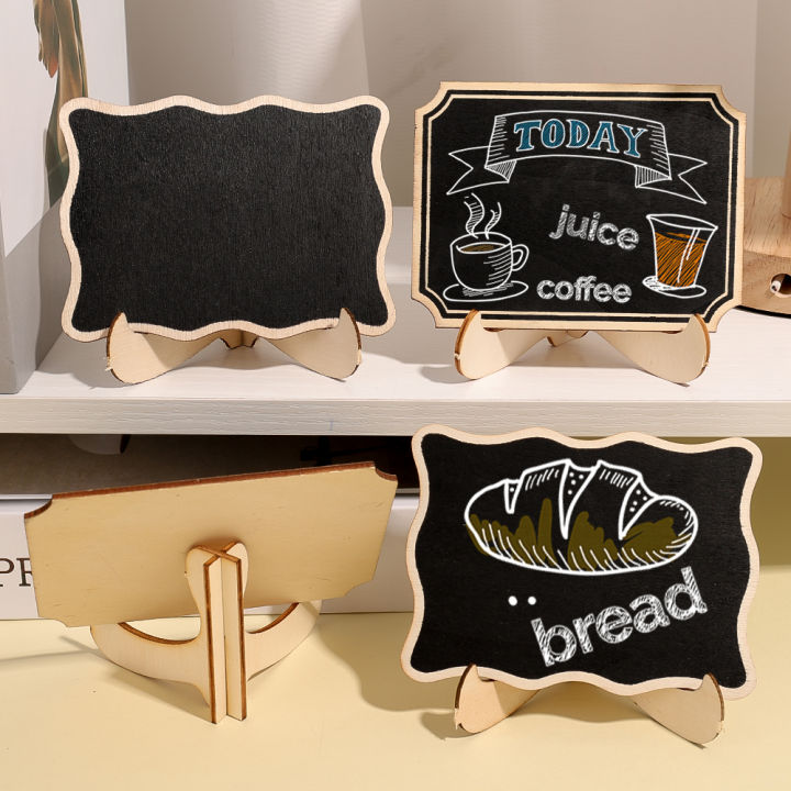 1/10pcs Mini Message Blackboard Wood Chalkboard Wooden Memo Black Board Collapsible Writing Boards