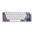 YUNZII AL68 Silver Wireless Custom Mechanical Keyboard, QMK/VIA Aluminum Keyboard, Hot Swap Gasket Gaming Keyboard with Knob. 
