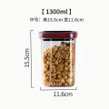 Square Pasta Jar Dispenser PET Sealed Canister Kitchen Items Food Storage Containers Airtight Cereal Canister Storage Boxes. 