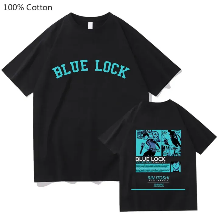 Blue%20Lock%20RIN%20TOSHI%20Cartoon%20Dzirts%20Women/men%20Japanese%20Anime%20T%20Shirts%20100%25%20Cotton%20High%20Quality%20T-shirt%20Short%20Sleeve%20Tees%20Print%20-%20Image%202