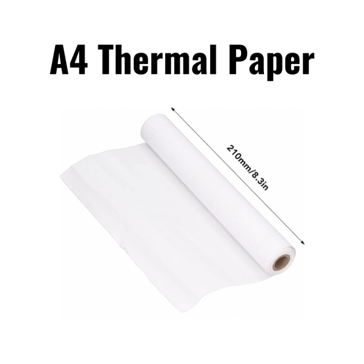 A4 Thermal Paper Roll - Ideal for Thermal Printing at Office, School, and Home