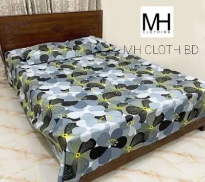 King Size Bed Sheet Set with Pillow Cover Chador set 7.5×8.25 feet Full Cotton Fabric in Red, Blue, Pink, Green - Reliable and Durable Bedding