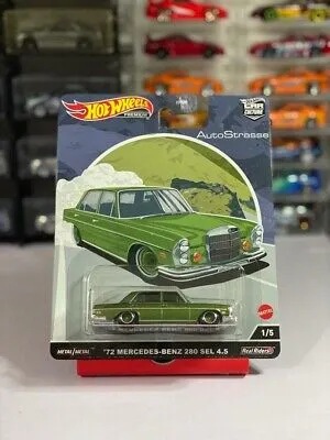 Hot Wheels (Premium) 72 Mercedes – Benz 280 SEL 4.5 – Auto Strasse, Scale - 1:64