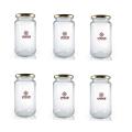 FOOD Grade Glass Jar, Kitching & Dining- Kitching Storage Accessories - (Par PIECE 500ml) 6 PIECE SET.