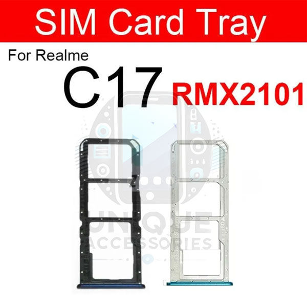 Realme C17 Sim Tray Micro SD Card Slot with Sim Ejector Pin Replacement Part