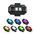 Hot Universal LED Anti-collision Warning Light Bicycle Tail Light Bike Helmet Light Mini Signal Light Drone with Strobe Light 7 Colors. 