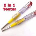 2 in 1 Tester & Multi Screwdriver Electrical Testing Multi-functional - 2pcs.