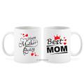 Happy Mothers Day - Best Mom - Multicolor Ceramic Mug White Int-2461 - Coffee Mug. 