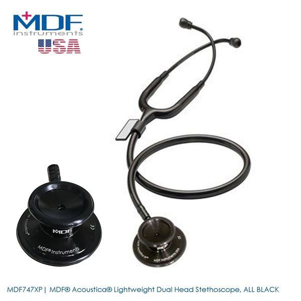 MDF%C2%AE%20ACOUSTICA%C2%AE%20Black%20Edition%20Lightweight%20Dual%20Head%20Stethoscope%20-%20MDF747XP-all%20black%20-%20Image%202