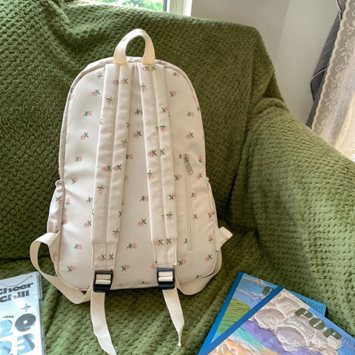 Korean%20Student%20School%20Backpack%20Floral%20White%20School%20Bags%20For%20Teenage%20Girls%20Cute%20Women's%20Backpack%20Brand%20Book%20Pack%20Nylon%20Rucksack%20-%20Image%203