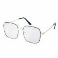 Rose Gold Transparent Computer Anti-Blue Light Glasses/ Metal Frame Fashion Plain Glasses Glitter Frame Eyewear.