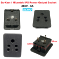 1ps- Inverter Output Socket 6A 250V (35mm x 32mm) Black for Inverter, IPS ,UPS. 