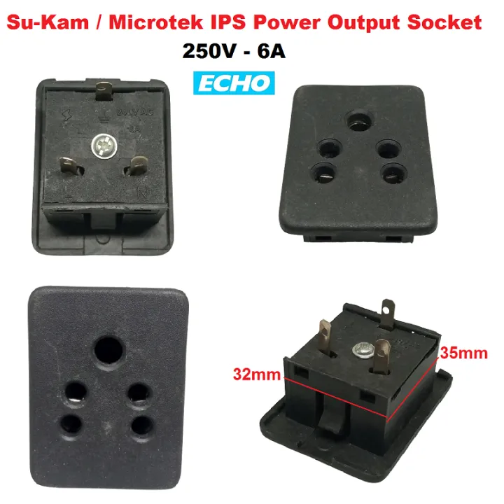 1ps-%20Inverter%20Output%20Socket%206A%20250V%20(35mm%20x%2032mm)%20Black%20for%20Inverter,%20IPS%20,UPS%20-%20Image%204