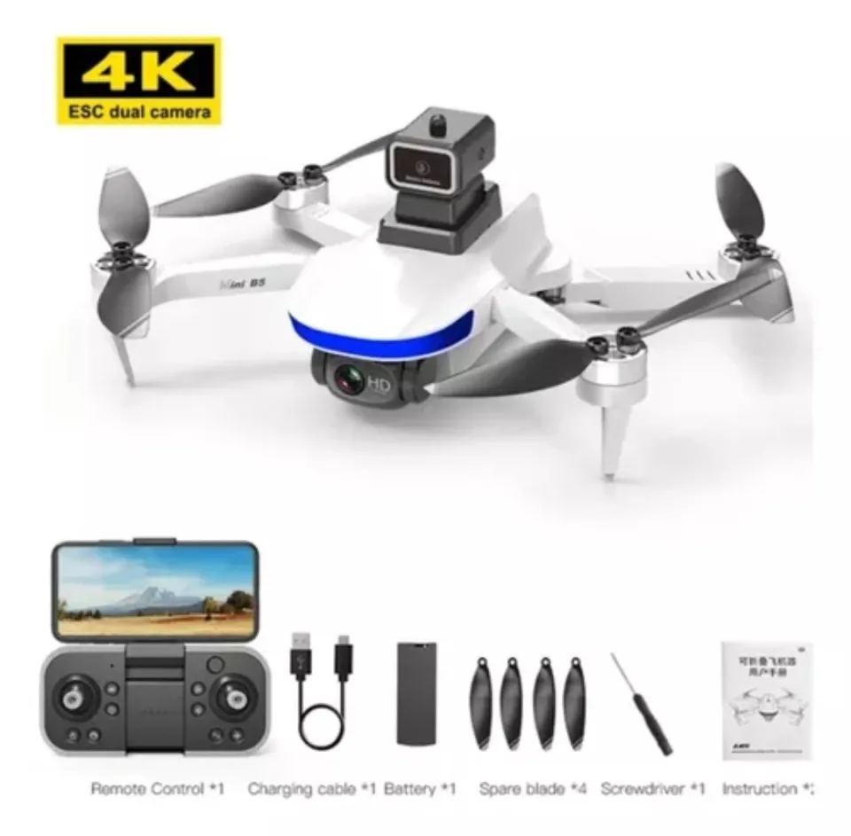 New Mini Drone Indoor Hover 4k Dual Camera Light Flow 5g Wifi