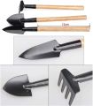 3Pcs Plant Gardening tools Wood Practical Mini Garden Handle Metal Head Hand Tool Kit Gardener Tools.