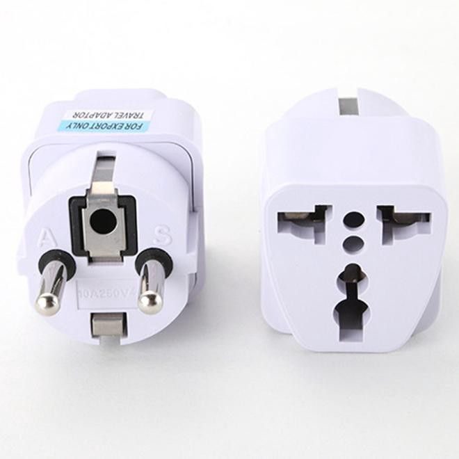 Universal Usa To Europe/Germany/Indonesia (Type E/F) Travel Charger Adapter Plug