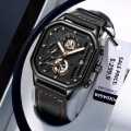 POEDAGAR New luxury fashion leather belt wrist-watche for men. 
