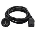 AU TO C19 AU Australia SAA Male to IEC320 C19 Female AC 3 Pin Power Extension Cable Cord for PDU UPS(1.0M,AU Plug). 