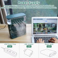 BreezeAuraX Mini Air Cooler Fan: 7-Color LED, Humidifier, Mist Maker, and Aroma Diffuser - 10W.