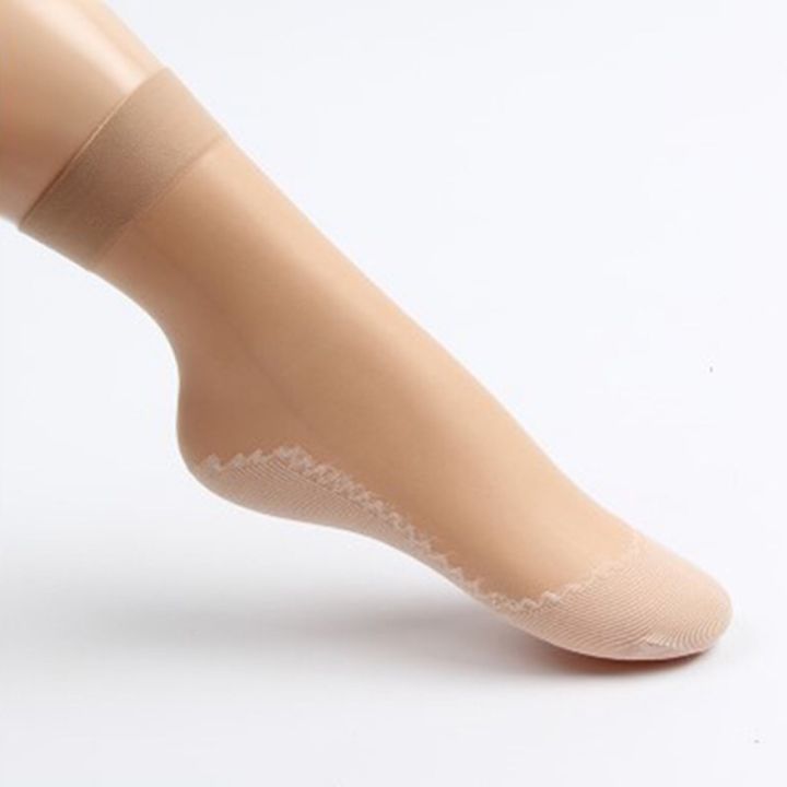 New%201Pairs%20Silky%20Anti-Slip%20Cotton%20Sole%20Sheer%20Ankle%20High%20Tights%20Hosiery%20Socks%20Reinforced%20Toe%20Velvet%20Silk%20Women%20Sock%20Cotton%20Bottom%20-%20Image%203