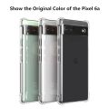 Google pixel 6A Flexible Clear Transparent Soft TPU Back Case Cover with bumper. 
