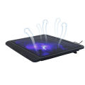 Slim Black Notebook Cooler Stand With Usb Fan - Efficient Laptop Cooling Solution.