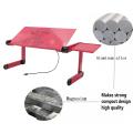 360° Adjustable Foldable Laptop PC Desk Table Vented Stand Bed Tray w/ Cooling Fan. 