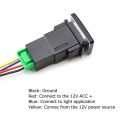 NXFDSIOZ 4X Auto Retrofit Switch Waterproof Toggle Switch Fog Lamp Switch with 4 Line for White Light. 