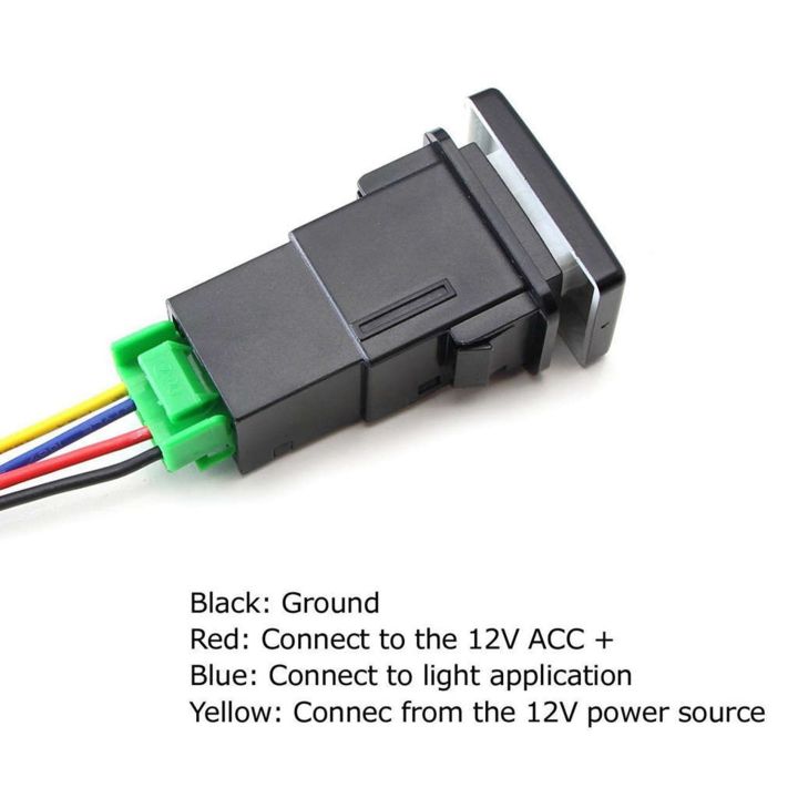 NXFDSIOZ%204X%20Auto%20Retrofit%20Switch%20Waterproof%20Toggle%20Switch%20Fog%20Lamp%20Switch%20with%204%20Line%20for%20White%20Light%20-%20Image%202