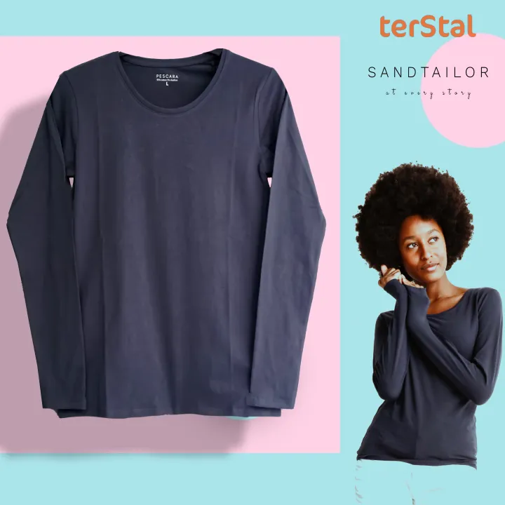 ladies%20long%20sleeve%20top%20round%20neck%20export%20pure%20cotton%20-%20Image%205