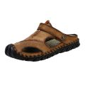 New Casual Men Soft Sandals Comfortable Men Summer Leather Men's slippers Men Roman Summer Outdoor Beach Sandals Big Size 38-48.