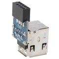 Internal Header Adapter 2 Ports USB2.0 A Female 9Pin Motherboard to Double Layer. 