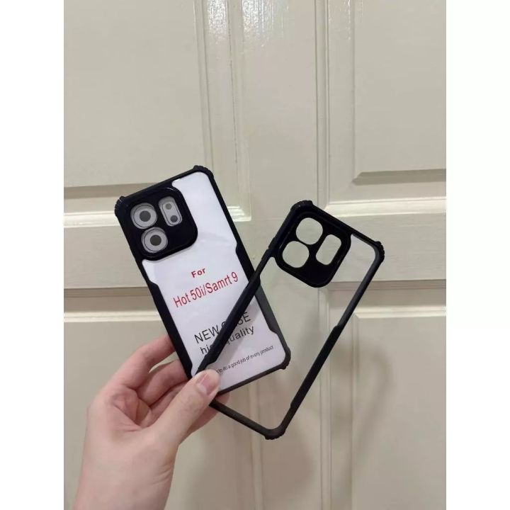 For Infinix Hot 50i / Infinix Smart 9 Shockproof Airbag Protective Mobile Cover Back Cover casing - Camera (Back Case Cover For Smartphone)