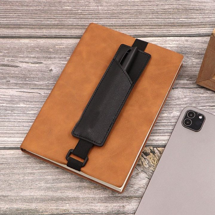 Supplies Adjustable Notebooks Pen Holder Elastic Office Notebooks Pencil Sleeve Leather Detachable Planners Pencil Pouch