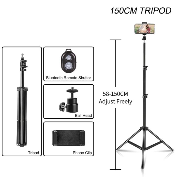 200cm%20Photography%20Tripod%20Light%20Stands%20With%201/4%20Screw%20Head%20Adjustable%20Light%20Stand%20Photo%20Tripod%20For%20Phone%20Ring%20Light%20Photo%20Studio%20-%20Image%207