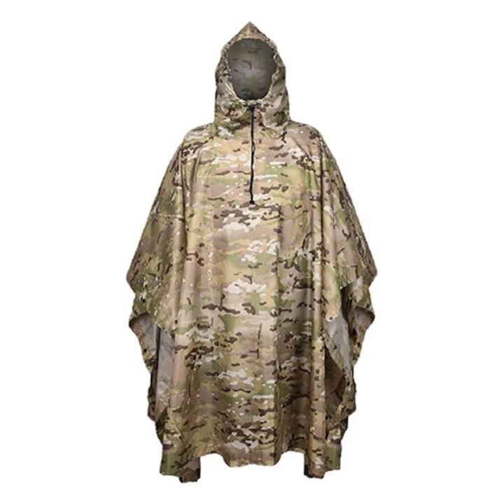 Outdoor Military Breathable Camouflage Poncho Jungle Tactical Raincoat Birdwatching