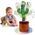 Talking & Dancing Cactus Toys for Kids with USB Charger Can Sing Wriggle, Mimicking & Singing Recording Repeat What You Say Funny Education Toys Playing Home Decor Items for Kids. 