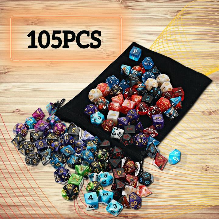 Practical%20105Pcs%20Dungeon%20&%20Dragons%20Polyhedral%20Dice%20Set%20Bar%20Party%20Role%20DND%20RPG%20MTG%20Game%20-%20Image%204