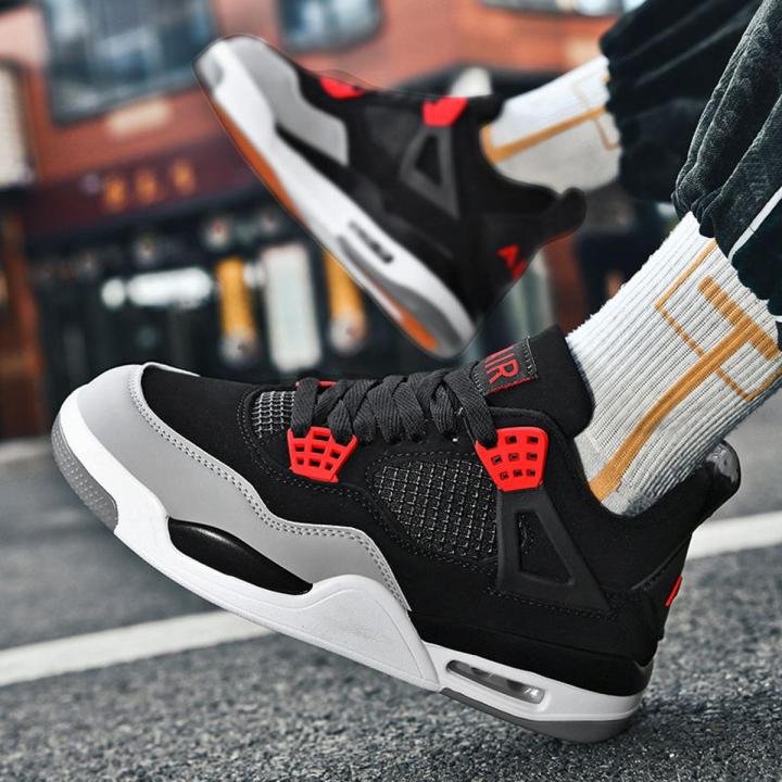 4Big Paris Men's Shoes Goddess of Lightning White Cement Midnight Blue Carbon Gray Infrared Basketball Shoes