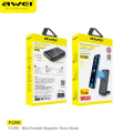 AWEI P139K 10000mAh Fast Charging 22.5W+15W Wireless Magnetic Power Bank With Stand- Time Square. 