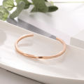 European and American Style Wire Diameter round Accessories for Girls One Titanium Steel Women's Rose Gold Japanese and Korean Fashionable Rose Gold Bracelet.