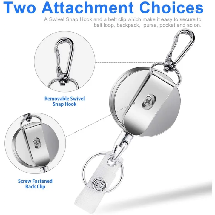 2Pcs%20Retractable%20Pull%20Key%20Ring%20ID%20Badge%20Lanyard%20Name%20Tag%20Card%20Holder%20Recoil%20Reel%20Belt%20Clip%20-%20Image%205