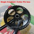 Bicycle Single Crankset- Cotter Pin less Bicycle Crankset (Black) - for Bicycle. 