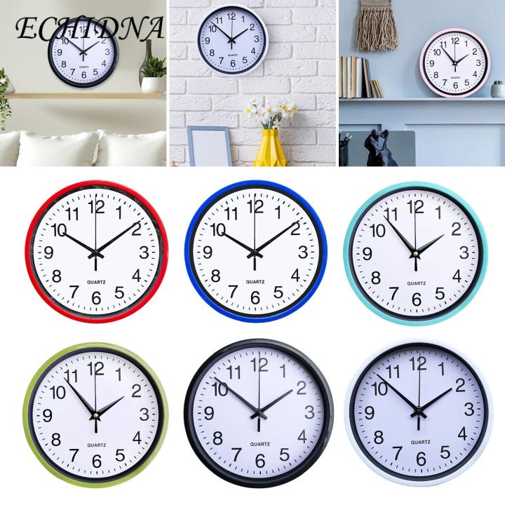 Noiseless Wall Clock Large Number Silent Wall Clock for Home Office Decoration 8 Inch Round Hang Clock