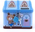 Money Boxes Metal House Shape Piggy Bank Coin Safe Storage Box.