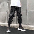 Men Casual Hop Cargo Pants Spring Trend Loose Hop Streamers Street Dance Pants Stretch Multi-Pocket Cargo Men Pants. 