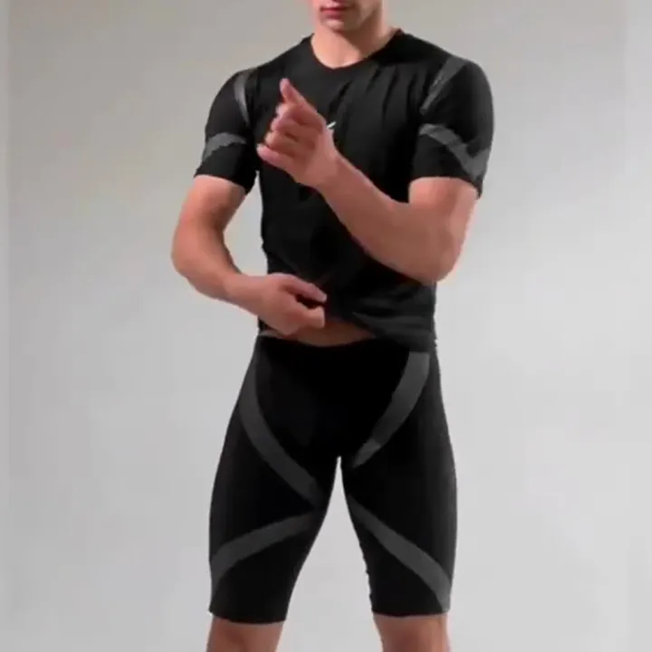 Elegantstunning%20Men%20Swimming%20Suit%20Short%20Sleeve%20Quick%20Dry%20Upf%2050+%20Sunscreen%20Swimsuit%20For%20Diving%20Surfing%20-%20Image%206
